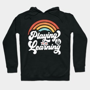 Playing Is Learning Groovy Rainbow Hoodie